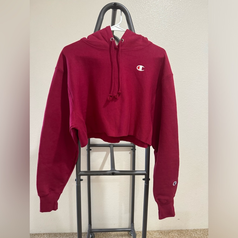 Champion cropped pullover hoodie